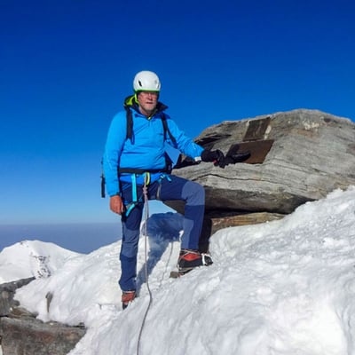 Ueli Kunz auf der Dufourspitze