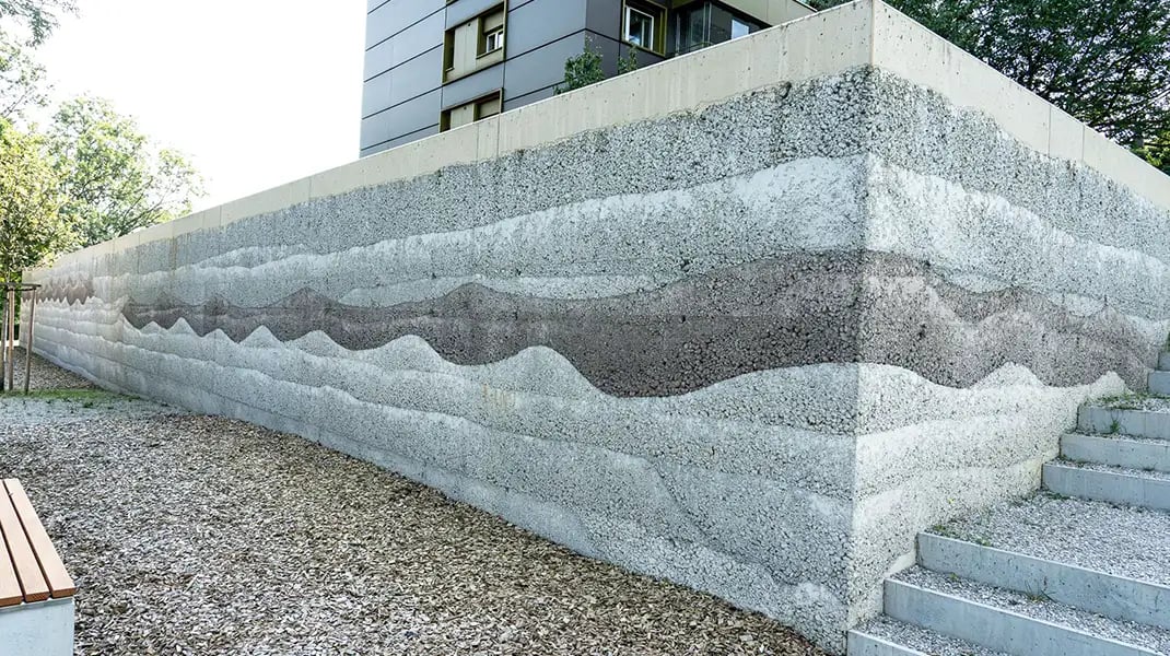 Mischfarben für ein Parkabgrenzung