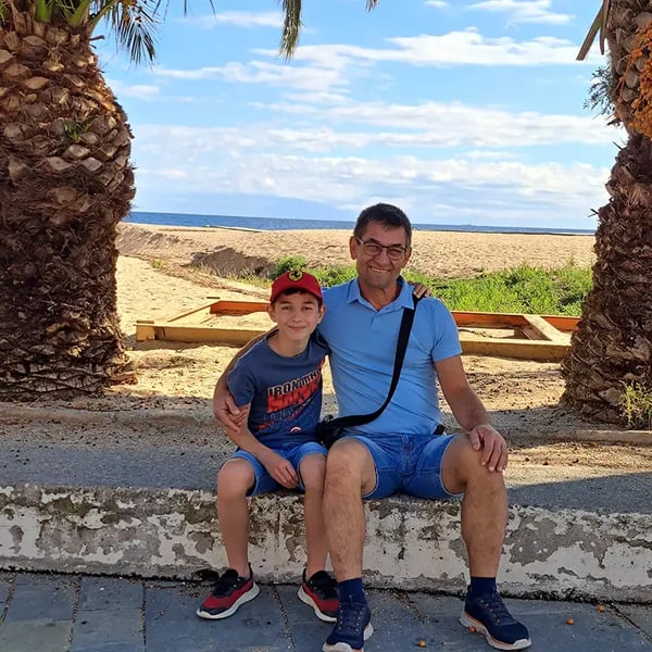 Ferienfoto von Mariusz mit seinem Sohn