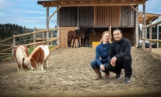 Sarah und Andrés haben die Remise in einen modernen Pferdestall umgebaut