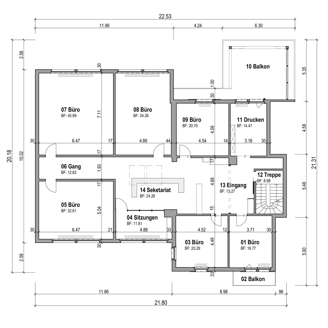 02 Aufnahmeplan Grundriss