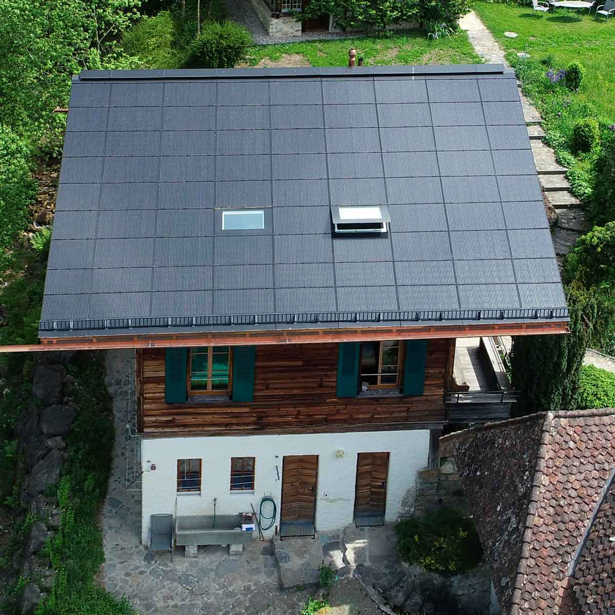 Solaranlage Indach  auf Gästehaus